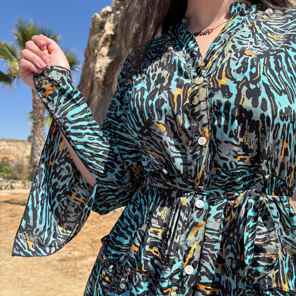 Vestido print naranja