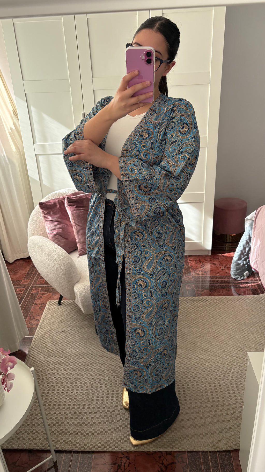 Kimono Cachemir Azul