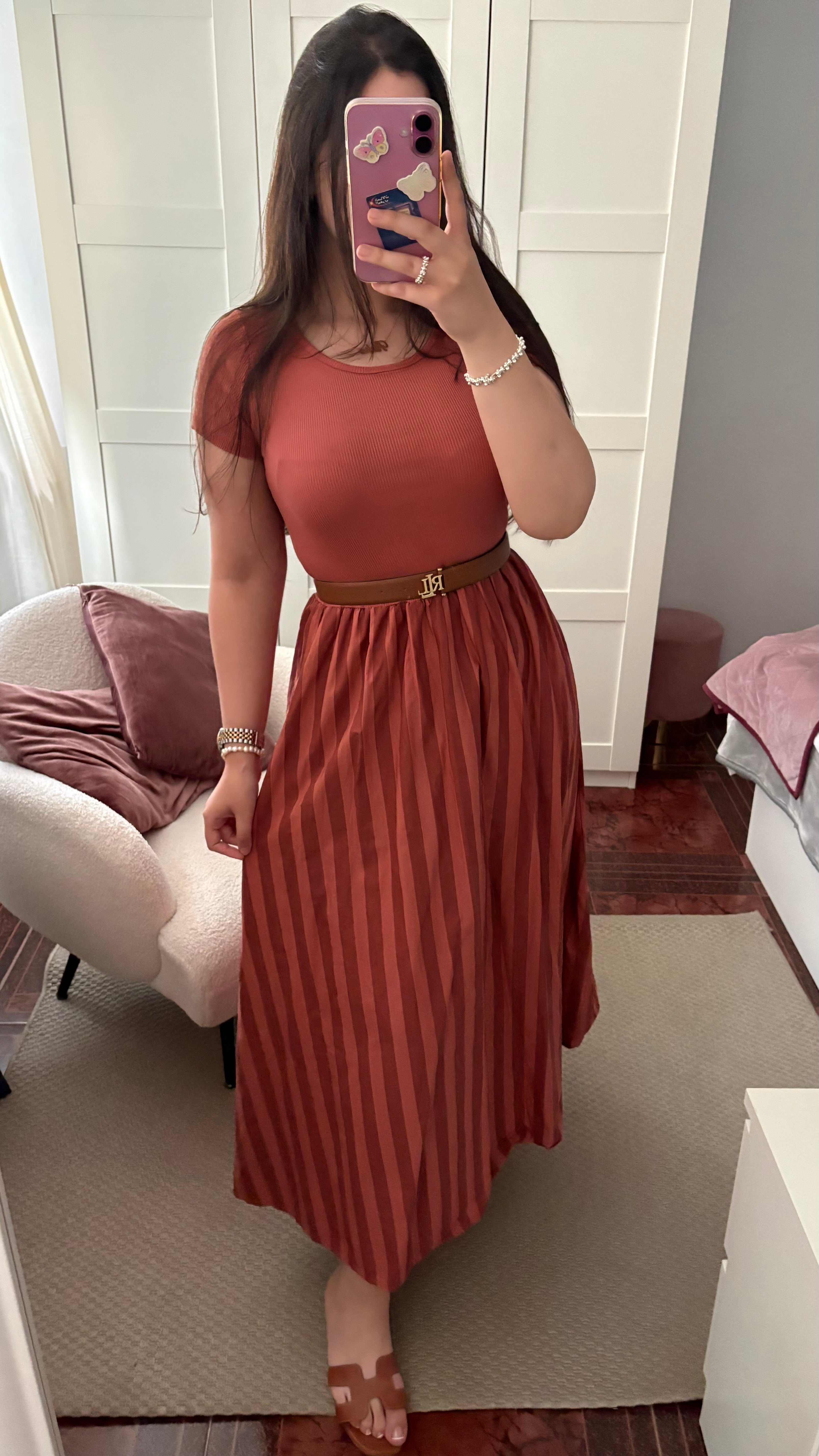 Vestido ralph terracota