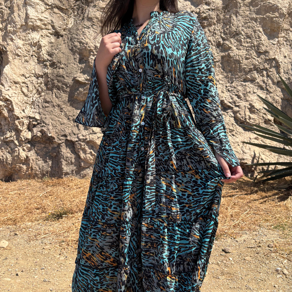 Vestido print naranja
