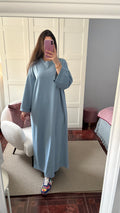 Vestido Algodón Celeste