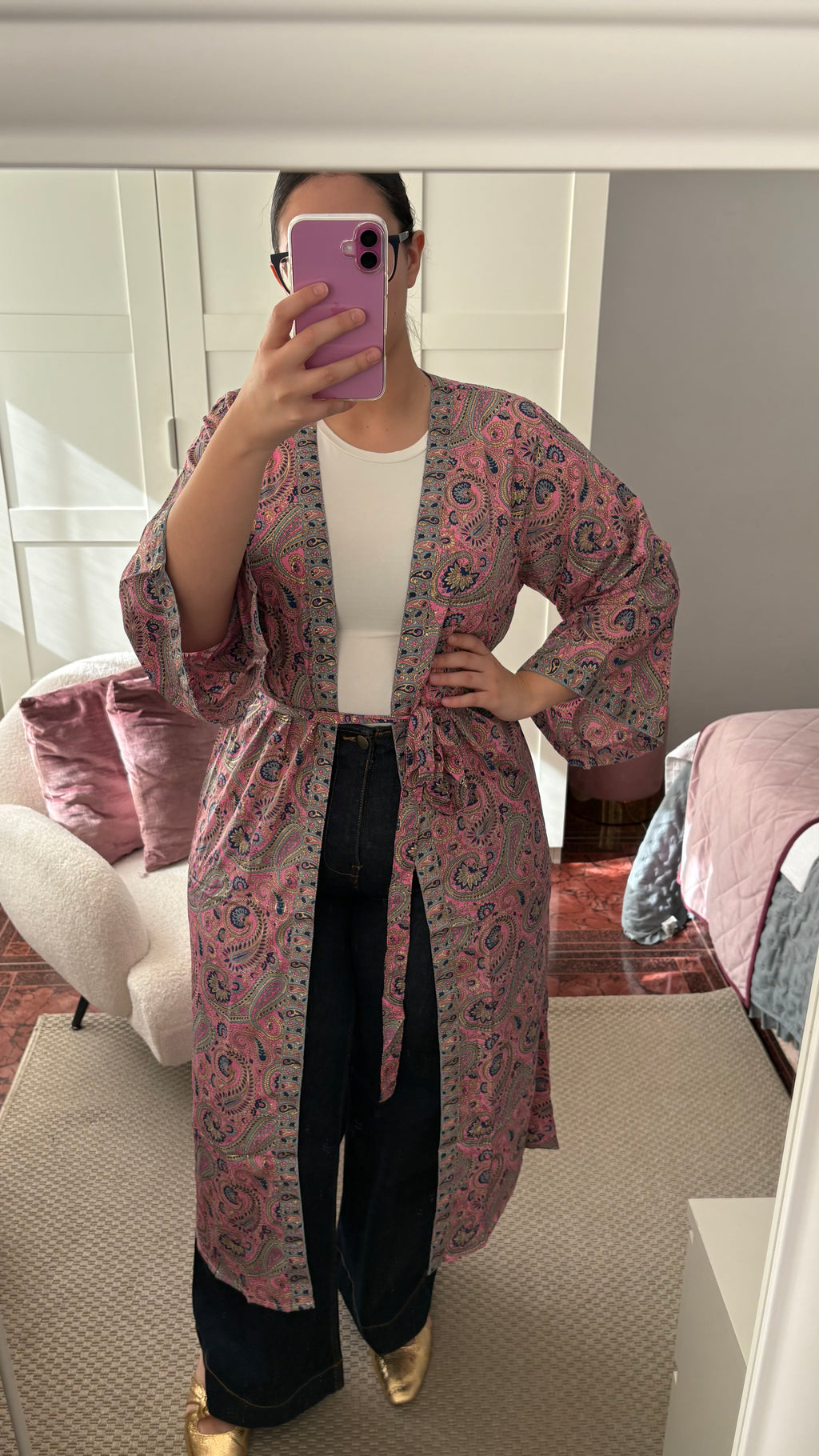 Kimono Cachemir Rosa